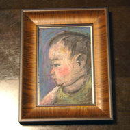 田中六大さんがクレヨンで描いたお子さんの顔